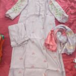 Elegant Lavender Embroidered Kurti Set